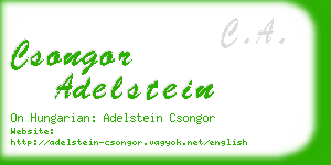 csongor adelstein business card